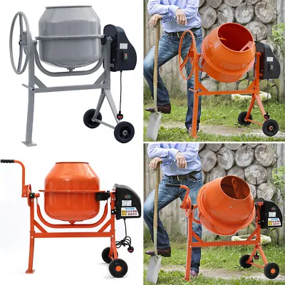 £165.95 • Buy Electric 360° Cement Mixer Portable Mortar Plaster Concrete Drum With Stand 240V