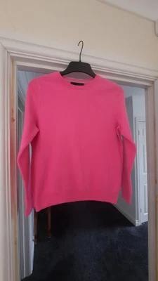 £28 • Buy M&S 100% Cashmere Neon Pink Jumper Size UK 14