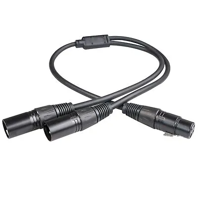 Mixer XLR Splitter Cable Female To Dual Male Microphone Line Y-Splitter • £7.27