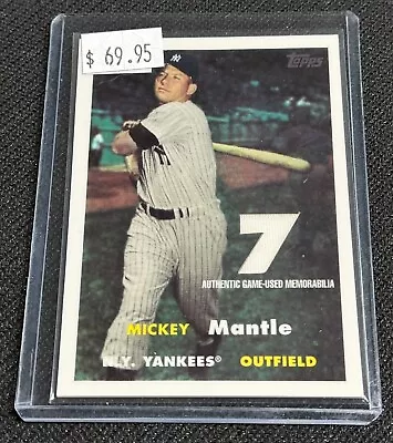 2007 Topps Mickey Mantle GAME USED Patch Relic Yankees MLB • $69.95