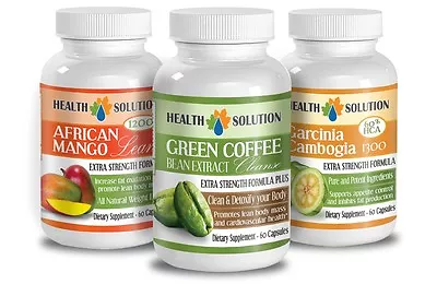 African Mango Green Coffee Cleanse Garcinia Cambogia. Combo (3 Bott: 1+1+1) • $52.86