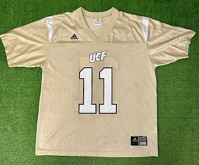 VTG Rare Adidas UCF Knights University Of Central Florida Gold Soccer Jersey L • $40