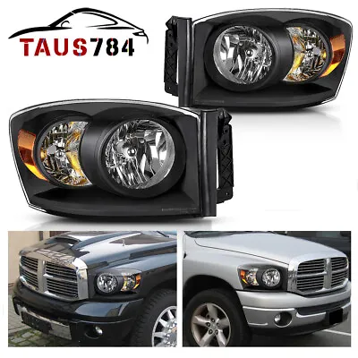 Headlights Assembly Pair For 2006-2008 Dodge Ram 1500 2500 3500 Pickup Headlamps • $78.59