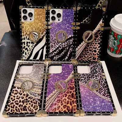 $14.87 • Buy For IPhone 14 13 12 11 Pro Max XS XR 78 Shockproof Leopard Marble Case W/Ring