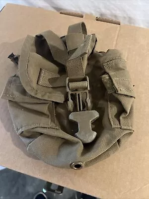 US Military USMC 1 QT MOLLE Coyote Brown CANTEEN COVER Carrier Utility Pouch VGC • $15