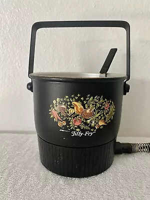 Rare Vintage Small - Jiffy Fry Electric Fryer White Black With Veggies Kmart • $22