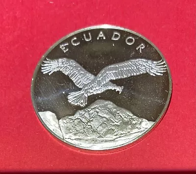 Ecuador Medal United Nations  Silver   Proof  Unc. • $34.99