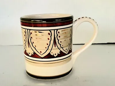 Sberna Deruta Made In Italy Pottery Mug Coffee Cup Gold Red Green Beige 3.75 In • $14.19