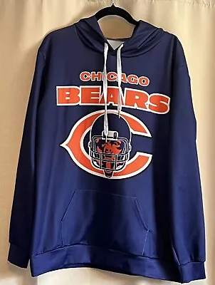 Mens Chicago Bears Pullover Hoodie XL 92% Poly 8% Spandex • $22