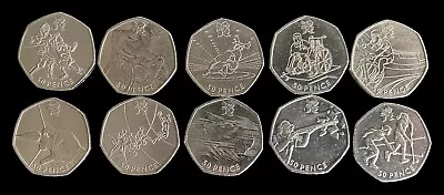 Rare Olympic 50p Coins (Circulated) • £7