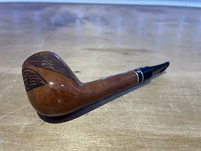 Vintage Medico Medalist Carved Leaves Round Bowl Imported Briar Pipe • $20