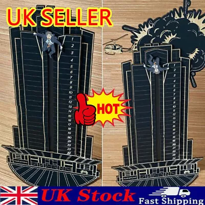 £8.86 • Buy Die Hard Hans Gruber Falling Off Nakatomi Plaza Advent Calendar Wooden Decor ZE