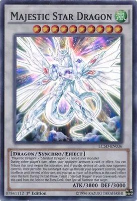 Yugioh! LP Majestic Star Dragon - LC5D-EN036 - Super Rare - 1st Edition Lightly  • $1.70