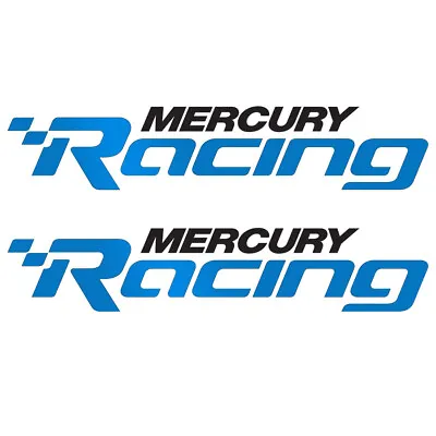 SET OF 2 Vinyl Decals Fits Mercury Racing Boat Bumper Sticker. Mail W/Tracking • $16.88