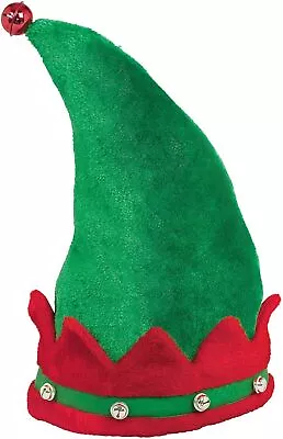 Elf Hat W/Bells Christmas Holiday Fancy Dress Halloween Adult Costume Accessory • $14.77