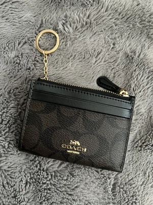 £40 • Buy ✨ Brand New Coach Skinny ID Card Case Zip Coin Purse Holder Black Brown ✨