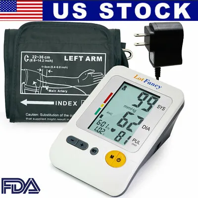 Automatic Digital Arm Blood Pressure Monitor Heart Rate Machine Meter BP Cuff • $24.99