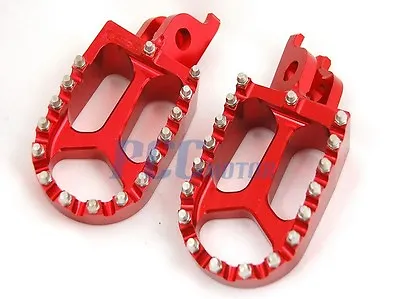 $27.99 • Buy New Racing Footpegs Aftermarket Cr125 Cr250 Crf250r Crf450r 250x 450x Red H Fp07