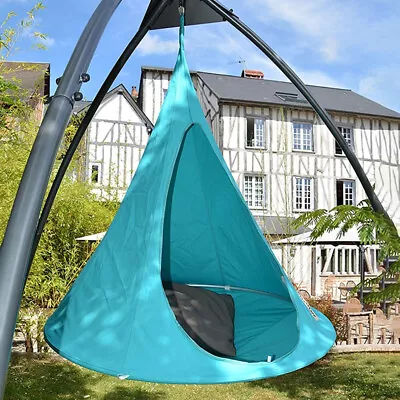 Garden Camping Sleeping Hammock Swing UFO Shape Kids Chair Tent Patio Furniture • £55.58