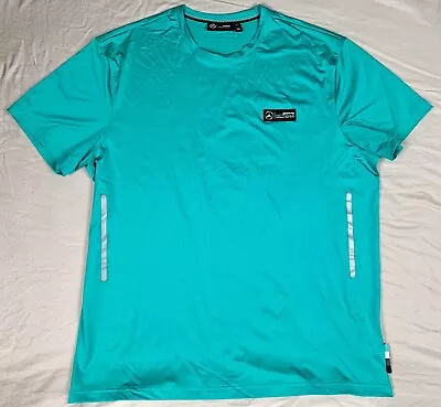 NWOT Mercedes AMG Petronas F1 Team Green Performance T Shirt Mens 2XL • $25