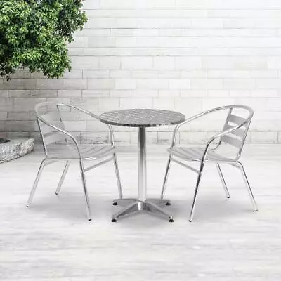 Commercial Aluminum Indoor-Outdoor Restaurant Stack Chair With Triple Slat... • $73.86