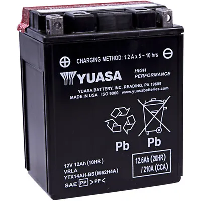 $104.15 • Buy Yuasa Fresh Pack High Performance Maintenance-Free AGM Battery (YTX14AH-BS)