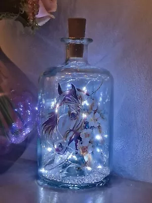 Light Up Horse Bottle Lamp Unique Handmade Gift For Horse Lover. • £21.50