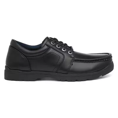 Urban Territory Mens Shoes Black Adults School Lace Up SIZE • £19.99