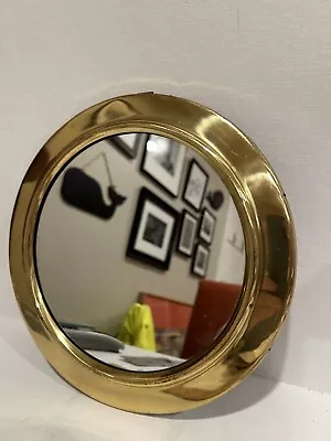 Vintage Brass Wall Mirror Decor • $14