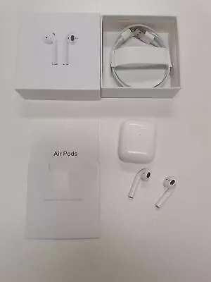Apple AirPods 2nd Generation With Earphone Earbuds Wireless Charging Box White • $38