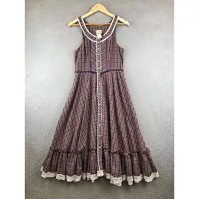 Vintage Gunne Sax By Jessica San Francisco Plaid Dress Size 9 • $299.99