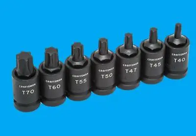 Craftsman 1/2  Drive Impact Torx Bit Socket Set 7pc T40 T45 T47 T50 T55 T60 T70 • $54.95