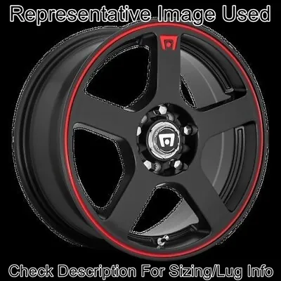 Motegi MR11656531740 Wheel MR116 15X6.5 5X100/4.5 Matte Black Red Stripe 40mm • $139.95