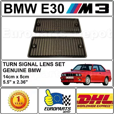 NOS BMW E30 M3 Turn Signal Blinker Lens Set SMOKE 63131386608 • $103.90