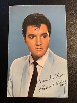 Elvis Presley And The Colonel Christmas Postcard 1967 / Direct From Memphis • $5