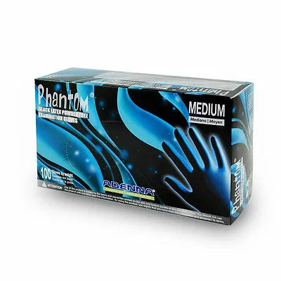 1box. Adenna Phanton Latex PF Exam Gloves. X-LARGE Black. • $13.95