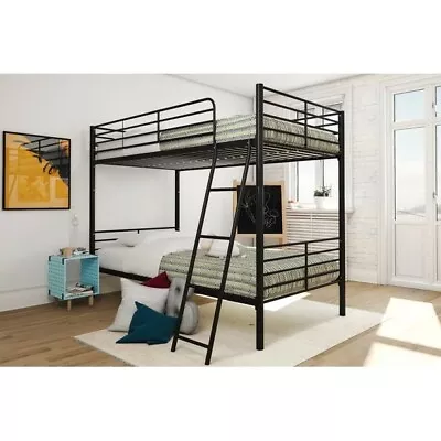 Twin Over Twin Convertible Bunk Bed Black • $275