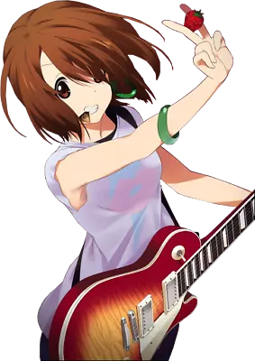 Yui Hirasawa K-ON! Kawaii Guitar Weatherproof Anime Sticker 6  Car Decal • $14.95