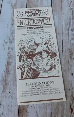 February 19 - 25 1989 Disney EPCOT Entertainment Program Guide • $19.99