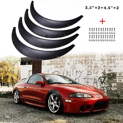 3.5  & 4.5  Black Fender Flares For MITSUBISHI Eclipse Talon 95 99 Wheel Arches • $59.99