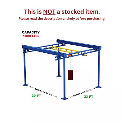 Gorbel Workstation Bridge Crane (al) - 1/2 Ton Capacity Glcs-fs-1000-20al-23-10 • $11730