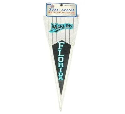 MLB Miami Florida Marlins White Team Logo Baseball Mini Pennant Winning Streak • $12.85