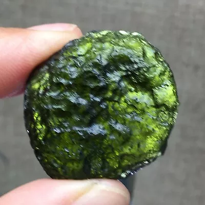 80.5Ct MOLDAVITE From Czech Republic From Meteorite Impact With Chips • $9.99