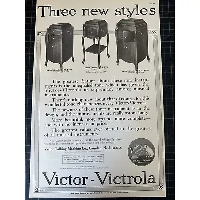 Rare Antique 1912 Victor Victrola Phonograph Print Ad • $50