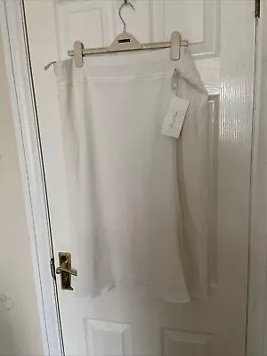 David Nieper Cream Stretch Skirt UK22 NWT Elastic Waist • £7.50