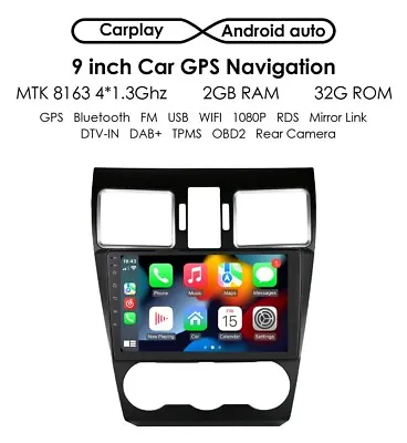 Navi Car Gps Radio For Subaru Impreza Forester 2016-2018 9  Android 12 Carplay • $139.99