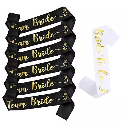 Bachelorette Bridesmaid Fun Satin Party Supplies 160x9.5cm Team Bride Sash • $18.34