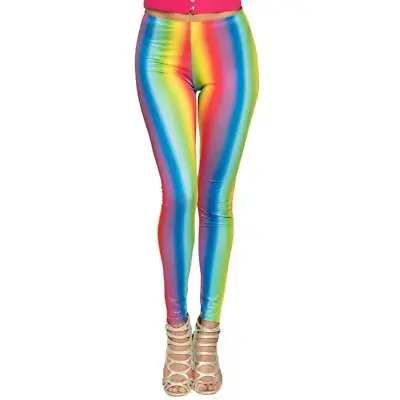 Boland Rainbow Leggings 80s Women's Fancy Dress • £12.99