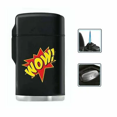 £5.99 • Buy Black Rubber Maxi Jet Zenga Lighter, Refillable Lighter, Windproof - WOW