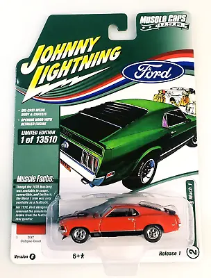 Johnny Lightning 1970 Ford Mustang Mach 1 Calypso Coral #2 1 Of 13510 Rel 1Ver B • $8.50